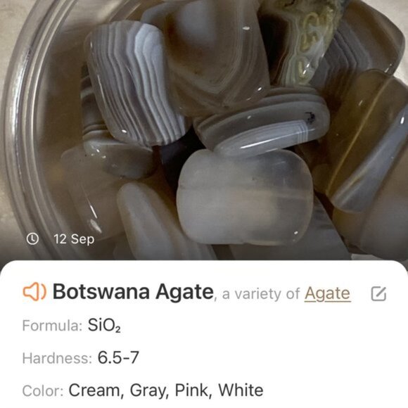 Geometric Botswana Agate Necklace, Rustic Genuine Gemstone Copper Link Necklace - Picture 10 of 11